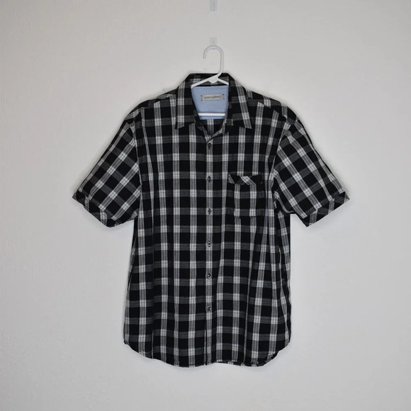 James Campbell Button Down Shirt Sz XL Plaid Cotton Preppy Casual Office Work - Picture 1 of 16